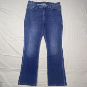 Lee Bootcut Jeans Womens 12 Blue Denim Cotton Regular Fit Mid Rise Medium Wash